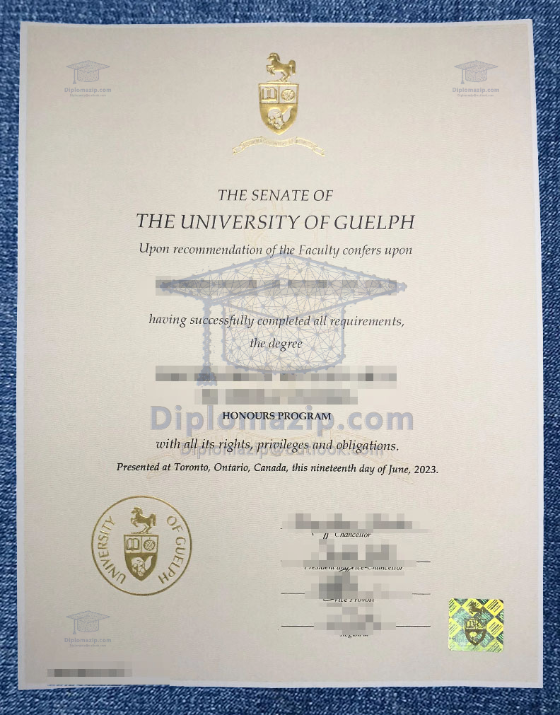 Reissuance Of University Of Guelph Certificates