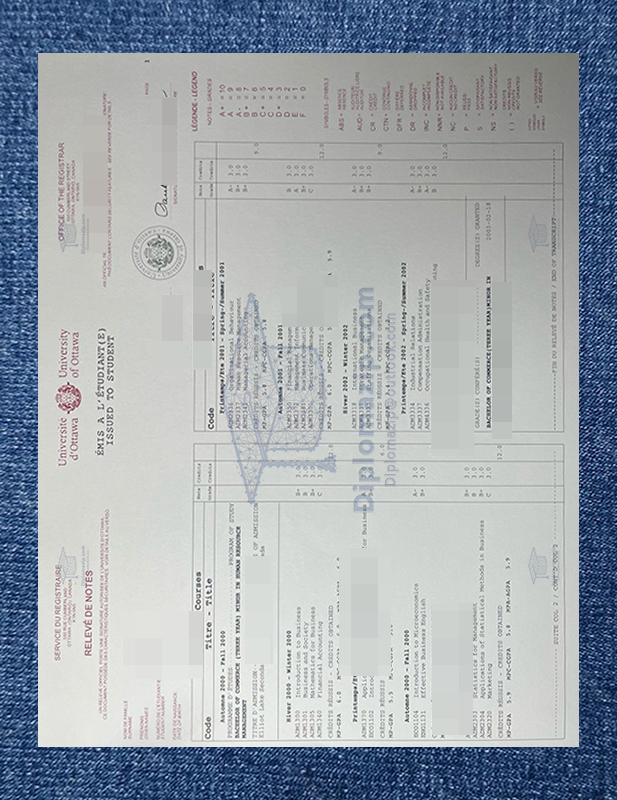 University of Ottawa Diploma, University of Ottawa Degree