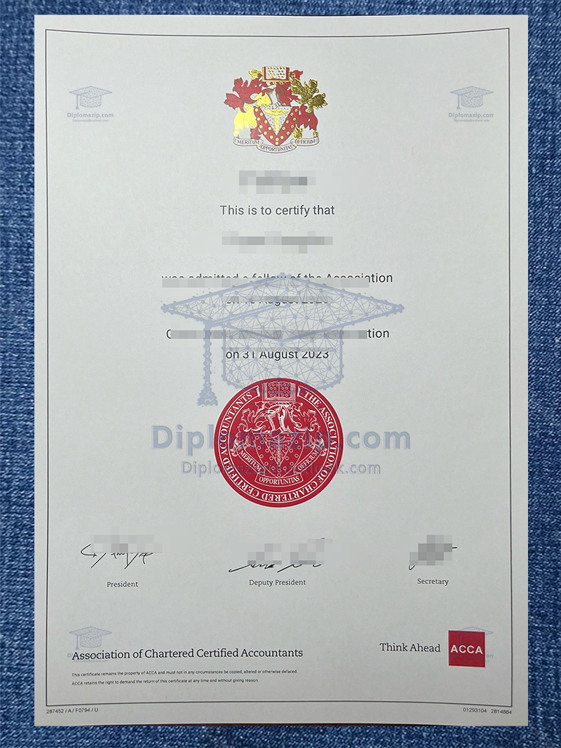 ACCA Fellow Certificate ACCA Fellow Certificate
