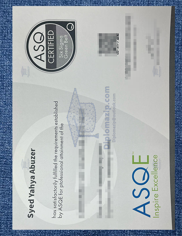 ASQ Certificate