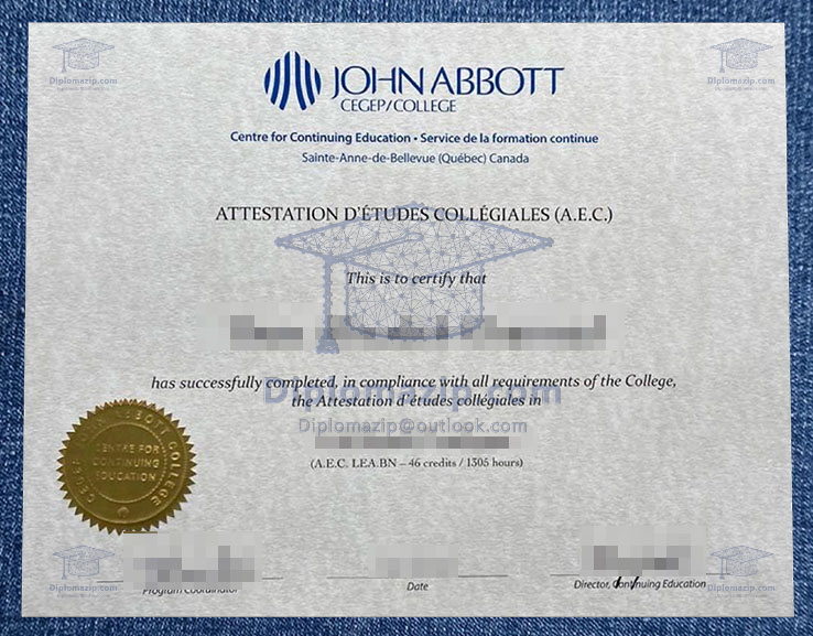 John Abbott College Diploma, John Abbott College Degree