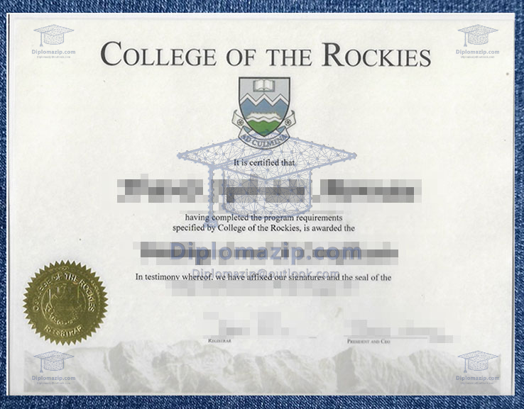 College of the Rockies Diploma. College of the Rockies Degree