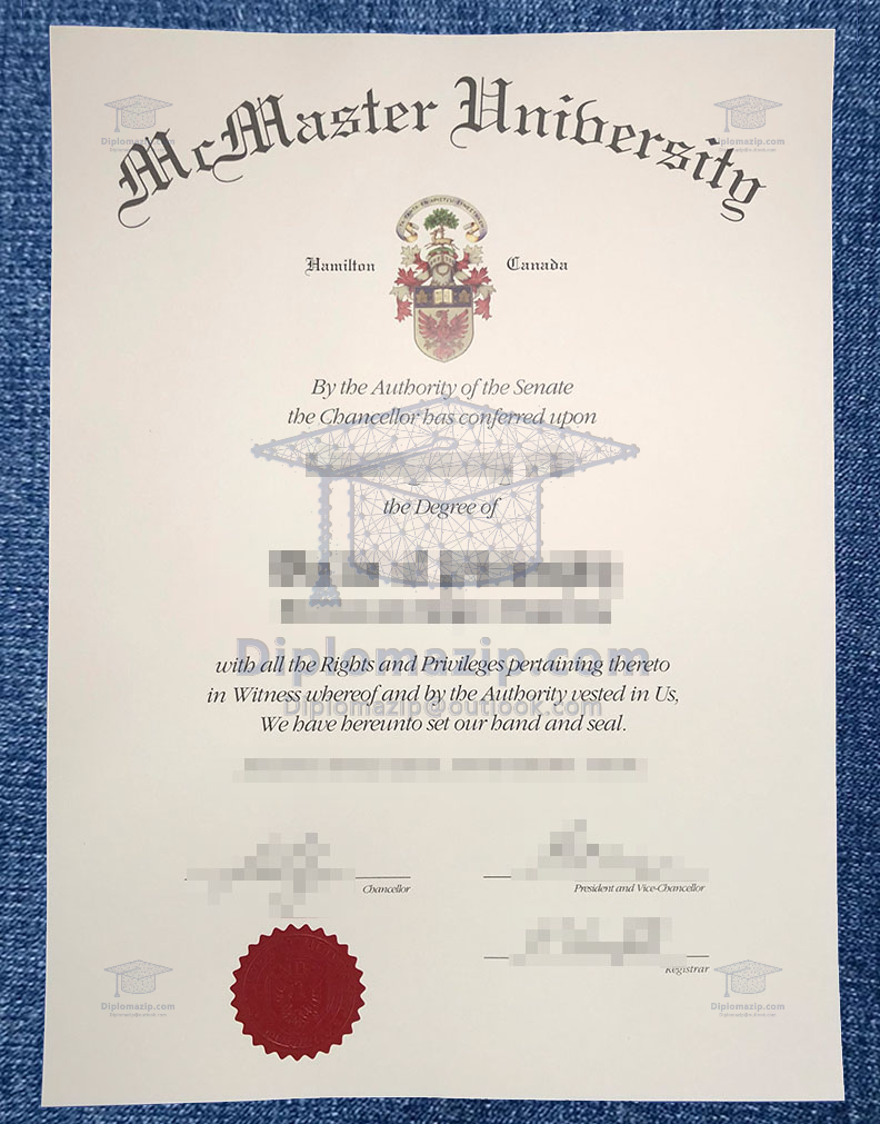 Expedited Replacement Of McMaster University Graduation Certificate