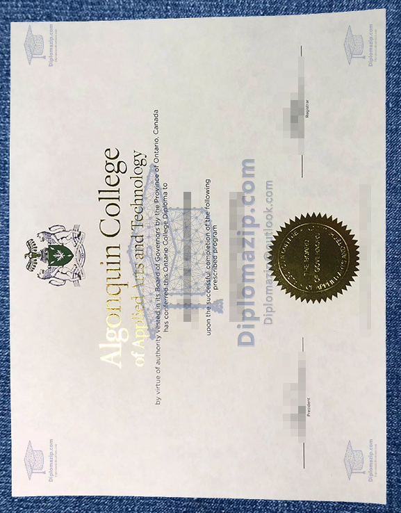 Order Algonquin College Certificates Online