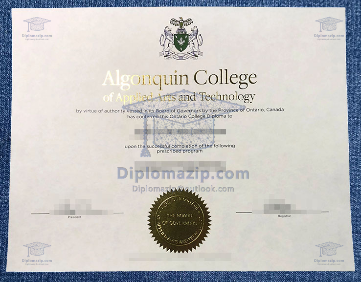 Order Algonquin College Certificates Online