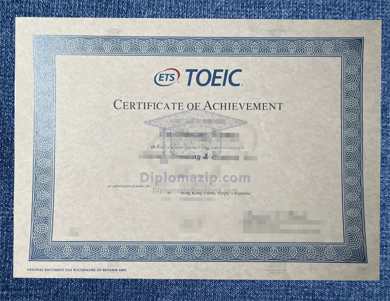 TOEIC Certificate