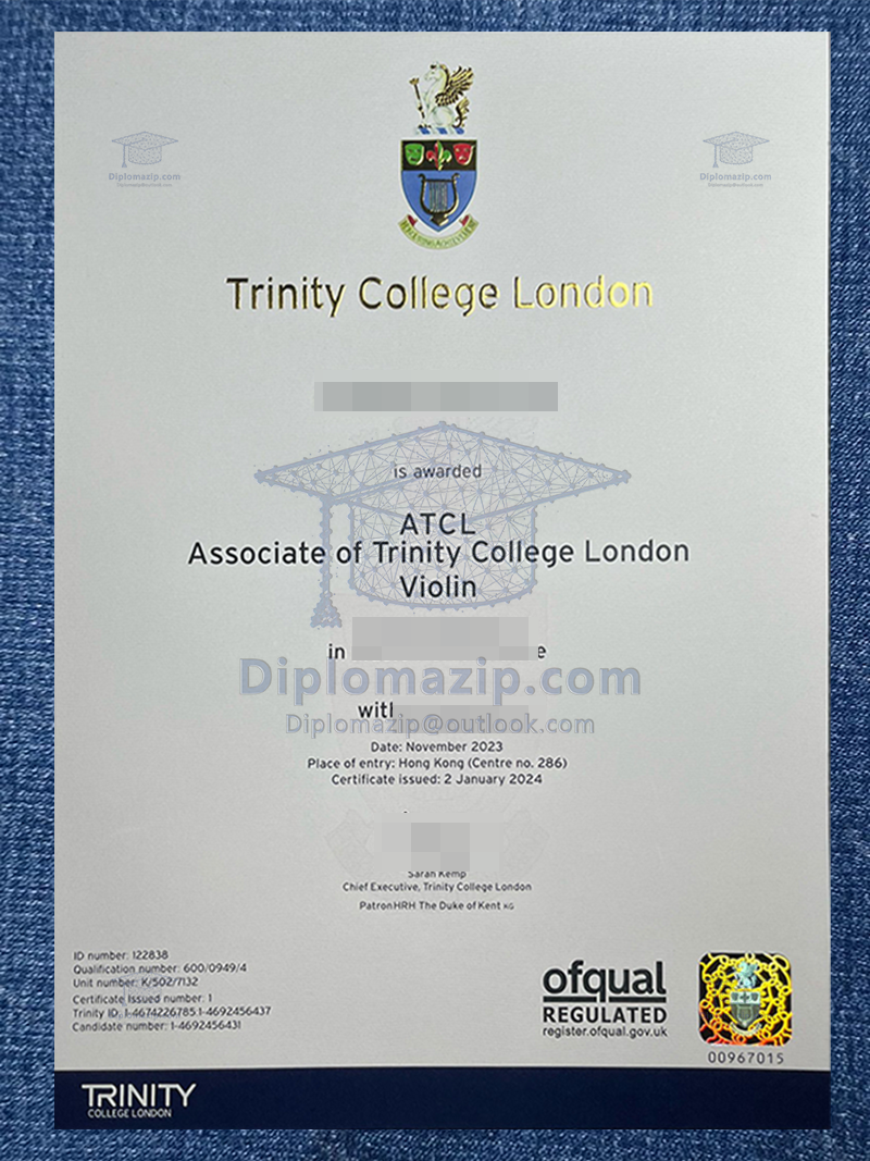 Trinity College London Diploma, Trinity College London Degree Trinity College London Diploma, Trinity College London Degree