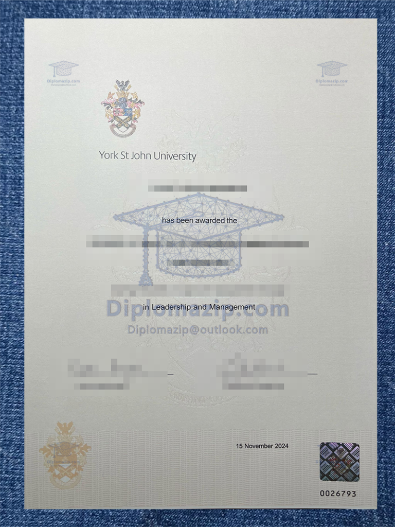 York St John University Diploma