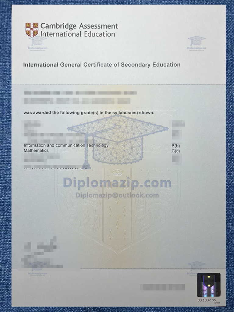 Cambridge IGCSE Certificate