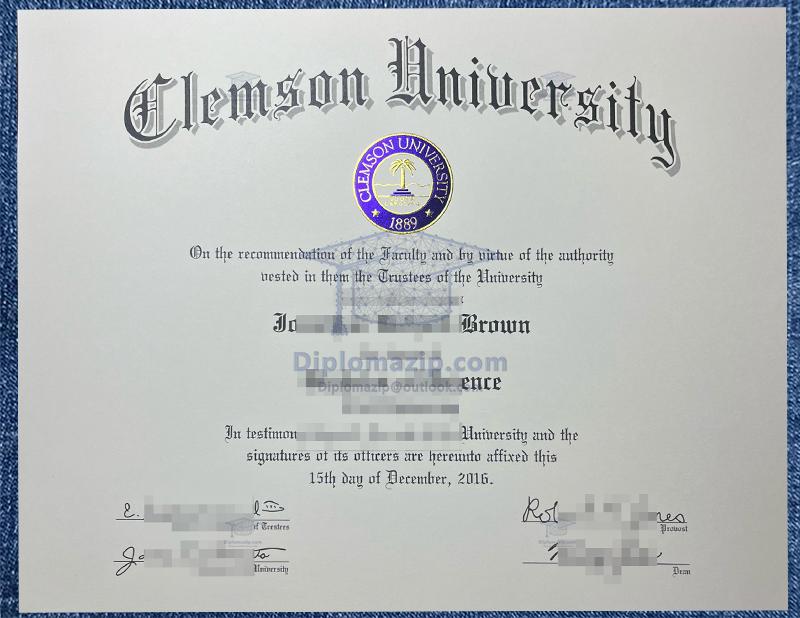 Clemson University Degree , Clemson University Diploma