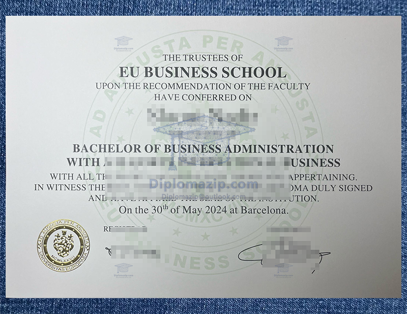 EU Business School Diploma, EU Business School Degree