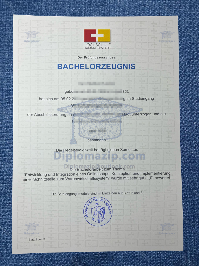 Hochschule Hamm Lippstadt Urkunde Scaled