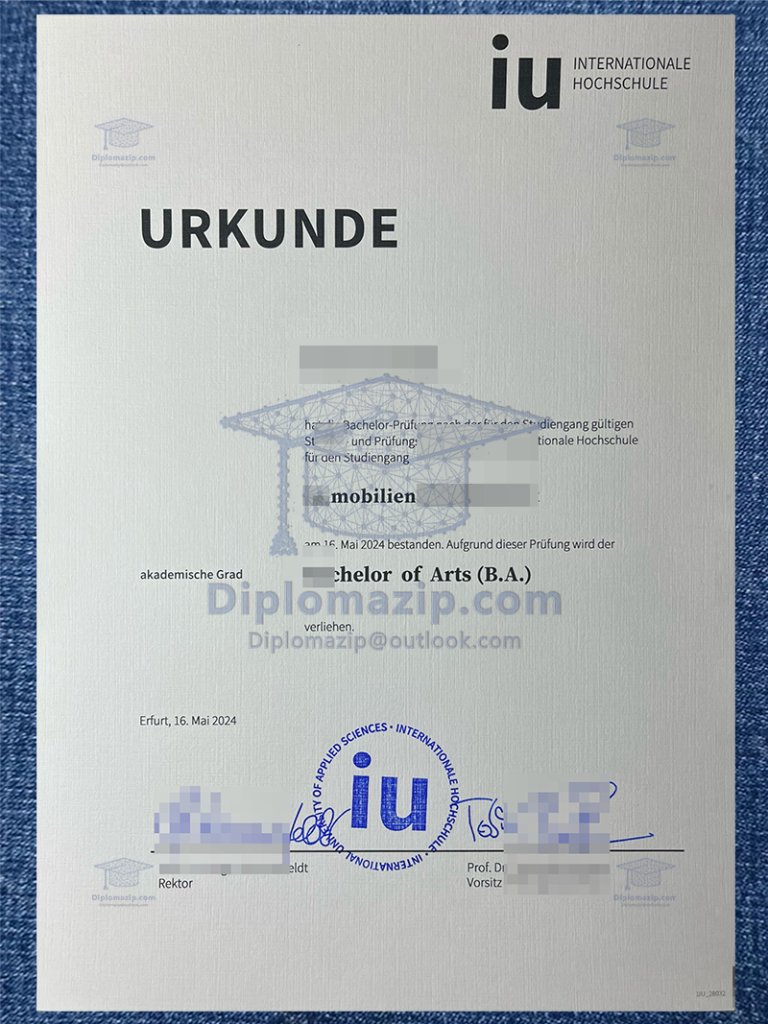 IU Internationale Hochschule Diploma,IU Internationale Hochschule Degree