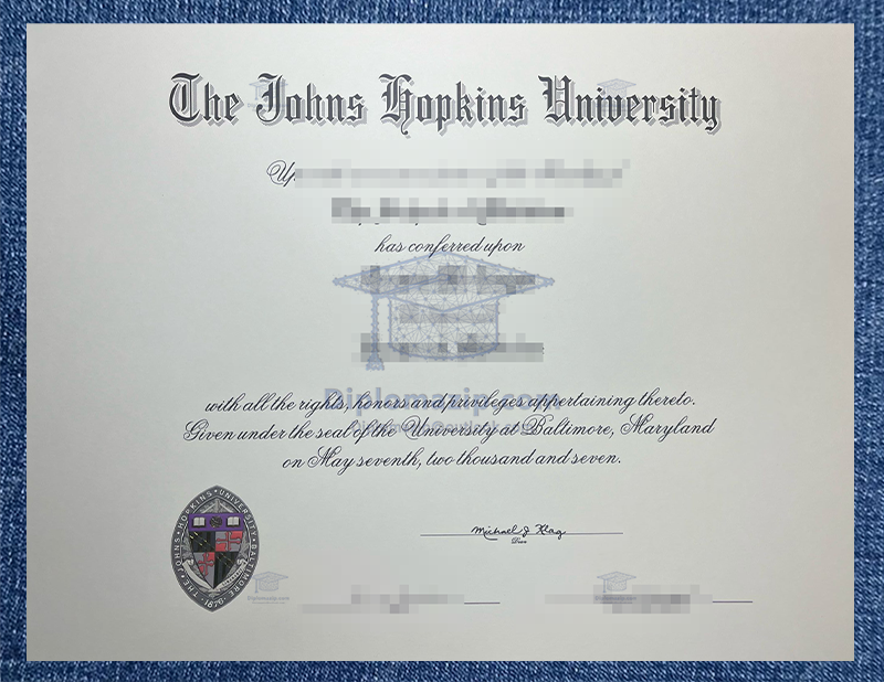 Johns Hopkins University Diploma, Johns Hopkins University Degree