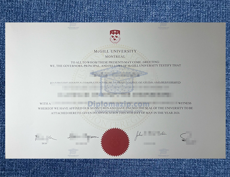 McGill University Diploma, McGill University Degree