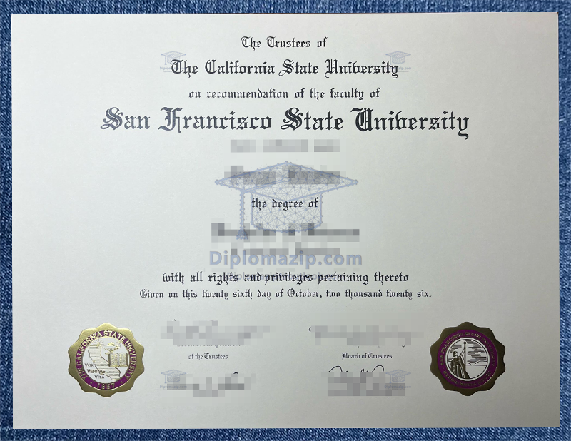 SFSU Diploma , SFSU Degree