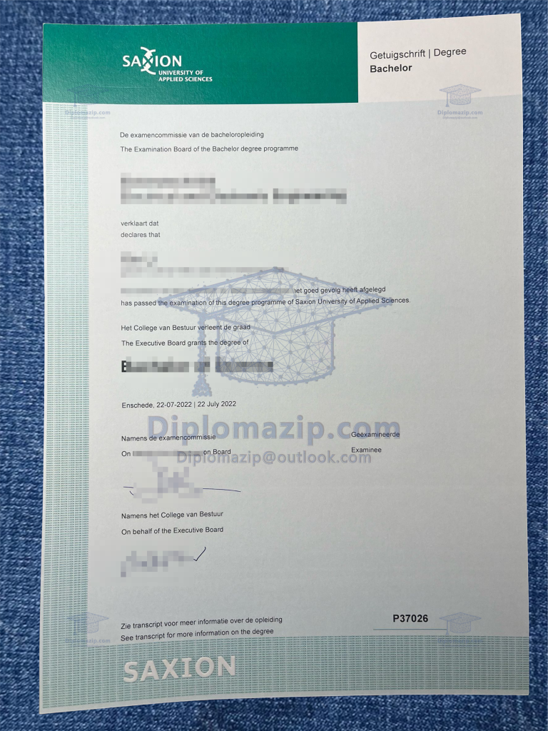 Saxion University Of Applied Sciences Degree Scaled