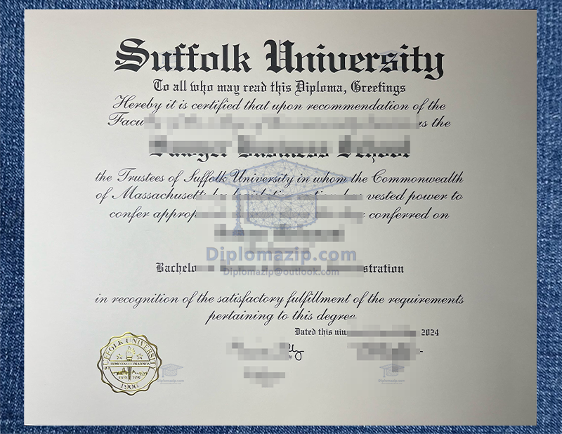 Suffolk University Diploma, Suffolk University Degree