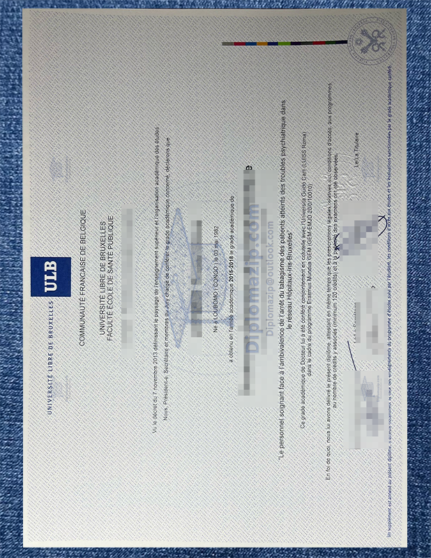 Universite Libre De Bruxelles Diploma