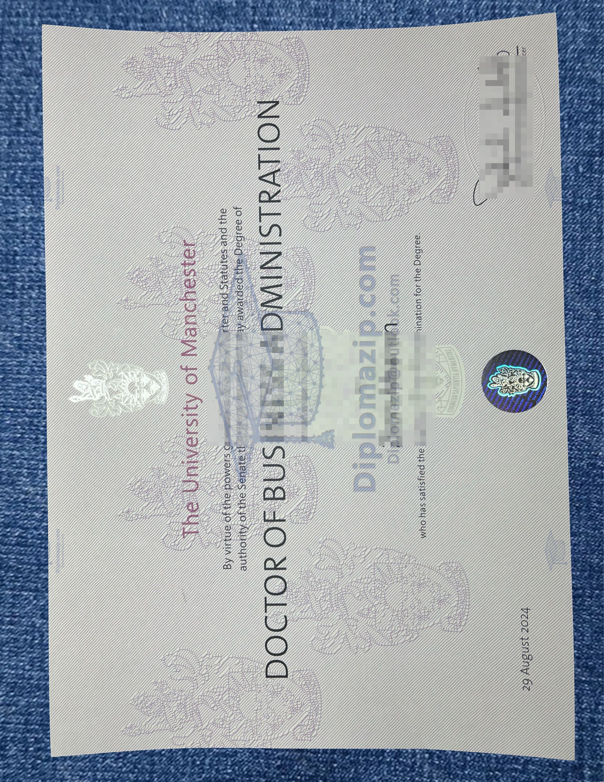 University Of Manchester Diploma Scaled