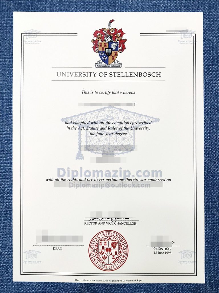 University Of Stellenbosch Diploma