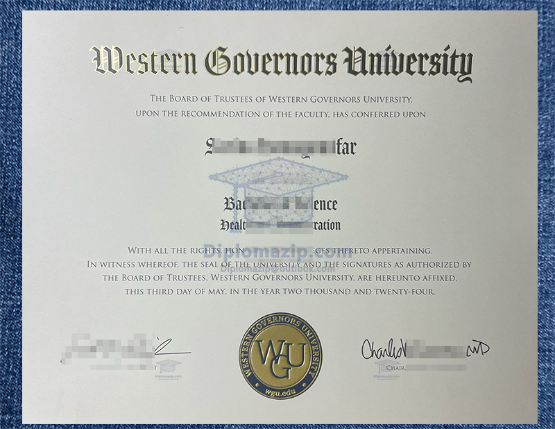 WGU Diploma. WGU degree